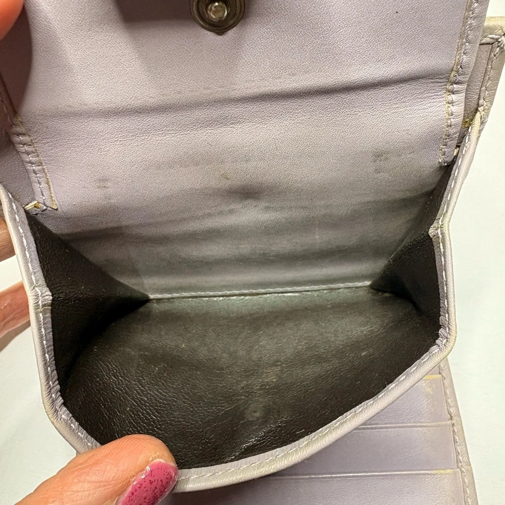 Gucci Lavender Cream GG Canvas Compact Wallet w/ Box Authentic PROJECT